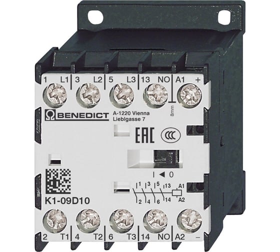 Трехполюсный миниконтактор Benedict K1-09D10 400 PN39875 1