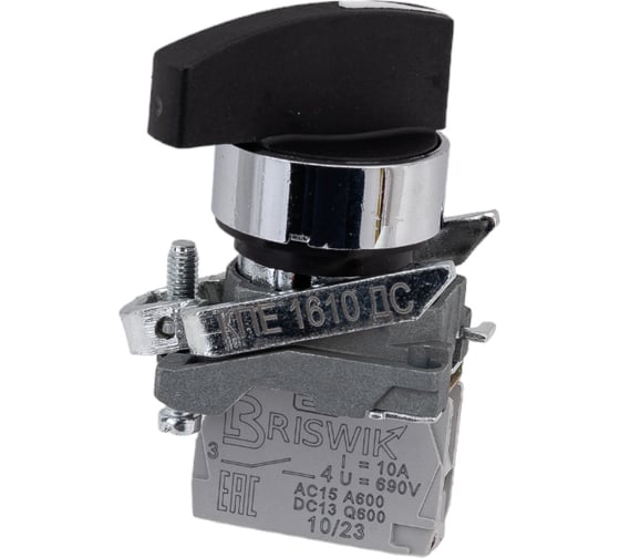Переключатель Briswik КПЕ 1610-ДС черный IP65 УХЛ2 10А 1но 0нз aD-VC-5Ai-0111