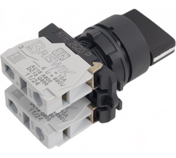Переключатель Briswik КПЕ 2620-Р черный IP65 УХЛ2 10А 2но 0нз aB-VG-5Ai-0122