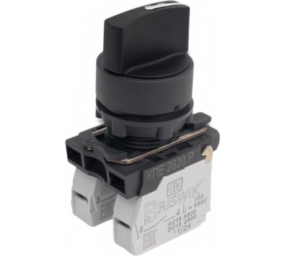 Переключатель Briswik КПЕ 2620-Р черный IP65 УХЛ2 10А 2но 0нз aB-VG-5Ai-0122