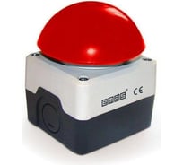 Пост черно-серый с красной кнопкой Грибок Emas 72мм 1НО P1C300M72