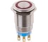 Кнопка антивандальная REXANT d19 250В с фиксацией (5с) вкл-выкл, выкл-вкл красная с подсветкой 06-0371-B 1