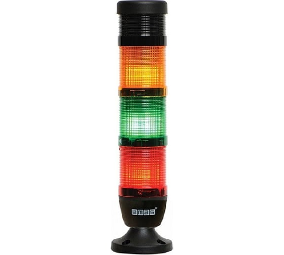 Сигнальная колонна Emas 50 мм, красная, зеленая,жёлтая, 24 В, светодиод LED, зуммер IK53L024ZM02 1