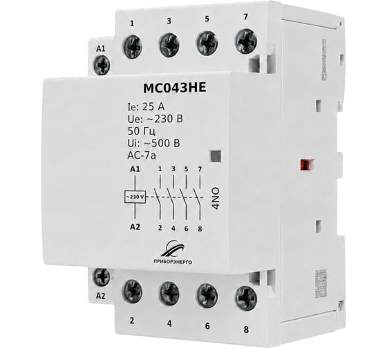 Контактор модульный НТК Приборэнерго MC043HE БП-00007498
