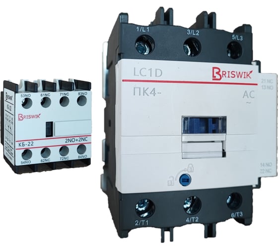 Контактор Briswik 80 А 660 В 3НО+3НЗ LC1D08033Y7.BR
