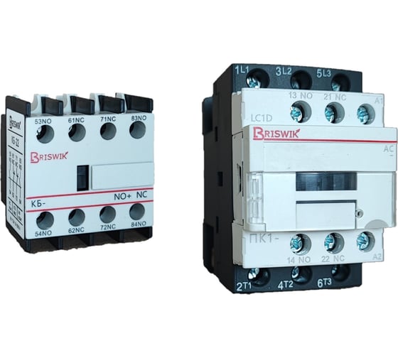 Контактор Briswik 6 А 660 В 5НО+1НЗ LC1D00651Y7.BR