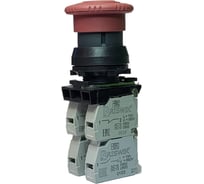 Кнопка управления Briswik красный гриб 4НО с фиксацией без подсветки пластик Ø30 мм IP40 aZ-PG-0Ai-0241