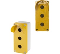 Корпус TDM ELECTRIC КП103 c козырьком для кнопок 3 места IP66 ABS желтый SQ0705-0013