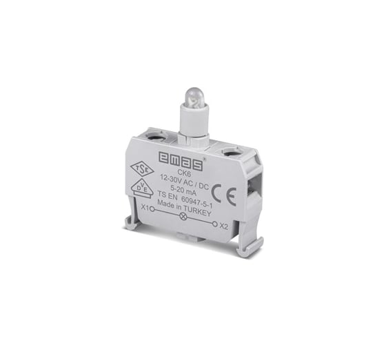 Блок подсветки Emas светодиод, красный цвет, серия C, 12-30В AC/DC CK6
