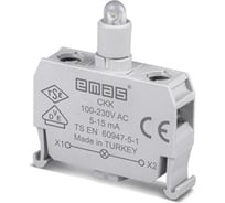 Блок подсветки Emas светодиод, красный цвет, серия C, 100-230В AC CKK