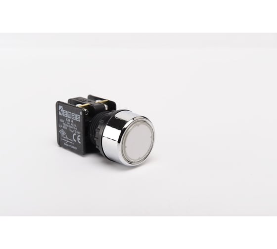 Кнопка Emas (1НО+1НЗ), белый цвет, серия KB (240В AC, 4А), IP40 KB14DB