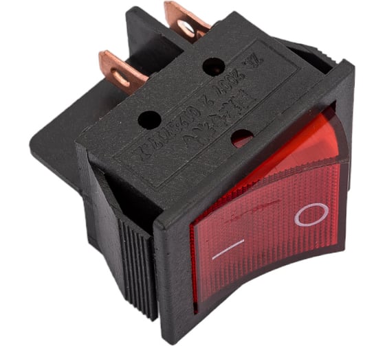 Клавиша Nord-Yada 250V 30А (мощная) красная с подсветкой (4контакта) ON-OFF (2шт в упаковке) 905462
