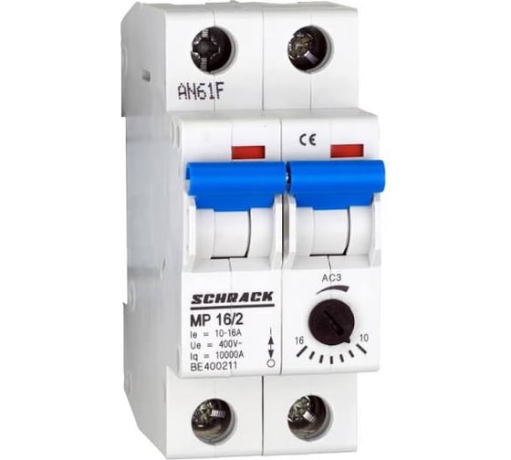 Автомат защиты двигателя Schrack Technik 10,0-16,0А, 2-полюсный BE400211--