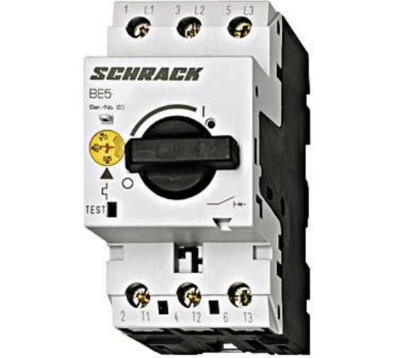 Автомат защиты двигателя Schrack Technik 1,0-1,6А, 3-полюсный BE501600--
