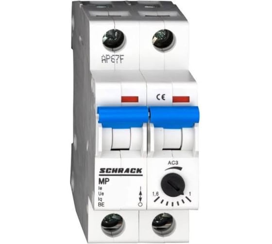 Автомат защиты двигателя Schrack Technik 0,63-1,0А, 2-полюсный BE400205--