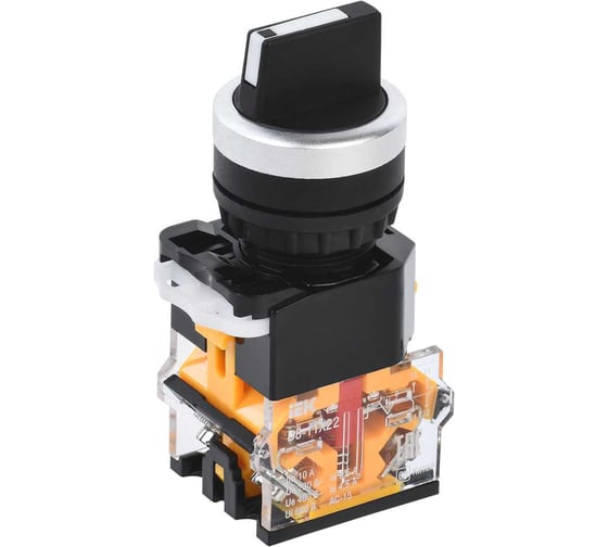 Переключатель IEK D8-11X22 2 положения 1NO+1NC черный BSW30-11X22-3-24-2-K02
