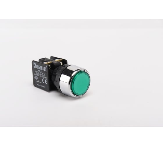 Кнопка Emas (1НЗ), зелёный цвет, серия KB (240В AC, 4А), IP40 KB12DY