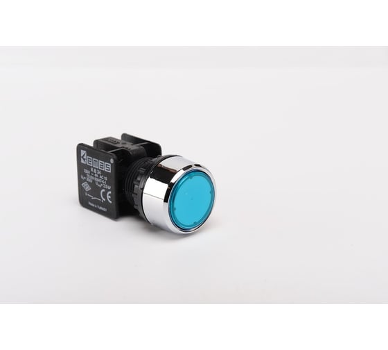 Кнопка Emas (1НО), синий цвет, серия KB (240В AC, 4А), IP40 KB34DM