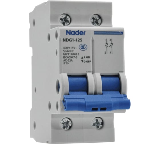 Выключатель нагрузки Nader NDG1-125/32/2P 141300014