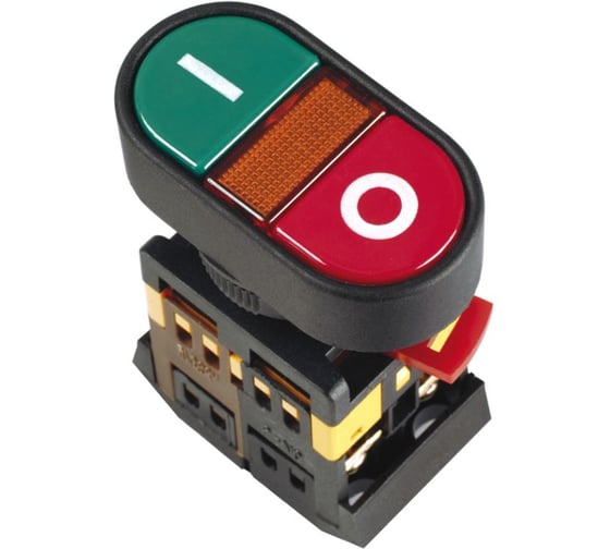 Кнопка GENERICA APВВ-22N I-O d22мм неон/240В 1з+1р IEK BBD10-APBB-K51