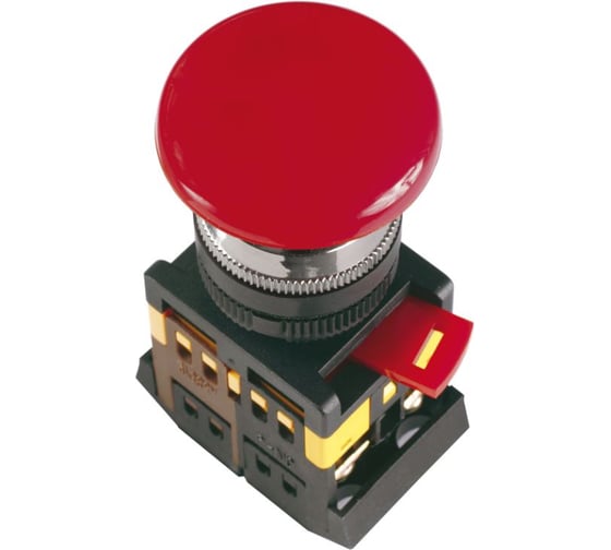 Кнопка GENERICA AEAL-22 Грибок фикс. красный 240В NO+NC BBG60-AEAL-K04
