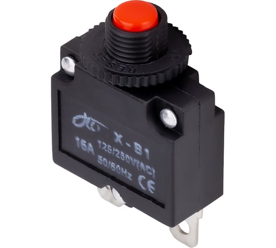 Выключатель-кнопка Smartbuy 250В 16А (2с) ON-OFF красная  SBE-16-S12-r