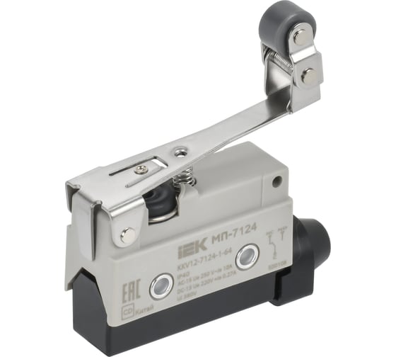 Микропереключатель концевой IEK МП-7124 рычаг с регулируемым роликом IP40 KKV12-7124-1-64