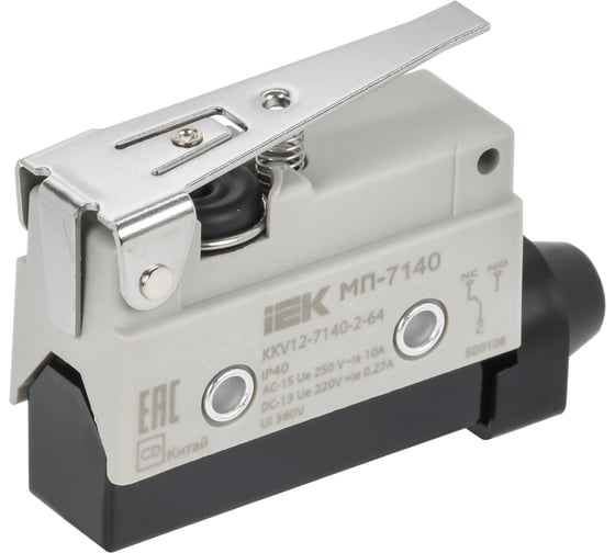 Микропереключатель концевой IEK МП-7140 укороченный рычаг IP40 KKV12-7140-2-64