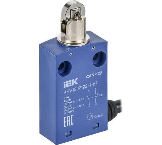 Выключатель концевой IEK C6N-122 толкатель с нажимным роликом IP67 KKV12-P122-1-67