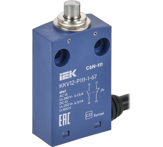 Выключатель концевой IEK C6N-111 толкатель IP67 KKV12-P111-1-67