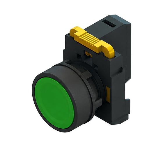 Кнопка EKF SB-21 плоская без фиксации 1NO+1NС зеленая IP65 SB-2111-G