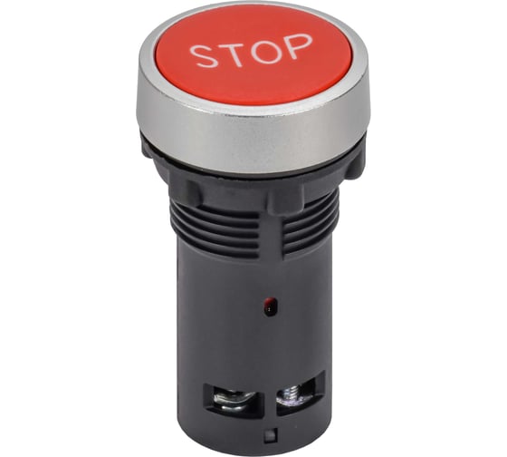 Кнопка IEK IP65 с маркировкой STOP моноблок 1NO+1NC красная MASTER MI-BT70-SP-3-22-K04
