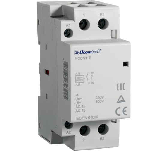Контактор модульный ELCOMTECH MCON31B-63-11-230AC 63A 1NO 1NC 230VAC 2х модульный УТ-00046518