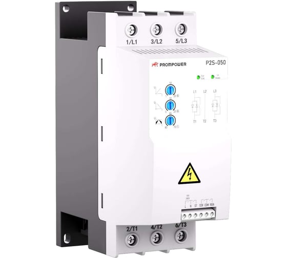 Устройство плавного пуска Prompower P2S-050-4-18-B, напряжение 400 B, мощность 18,5 кВт, 37А P2S050418B
