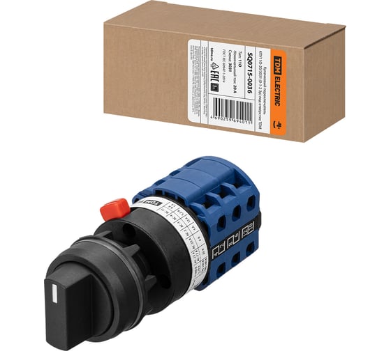 Кулачковый переключатель TDM ELECTRIC КПУ11О-20/3031 (0-1-2 3р) SQ0715-0036