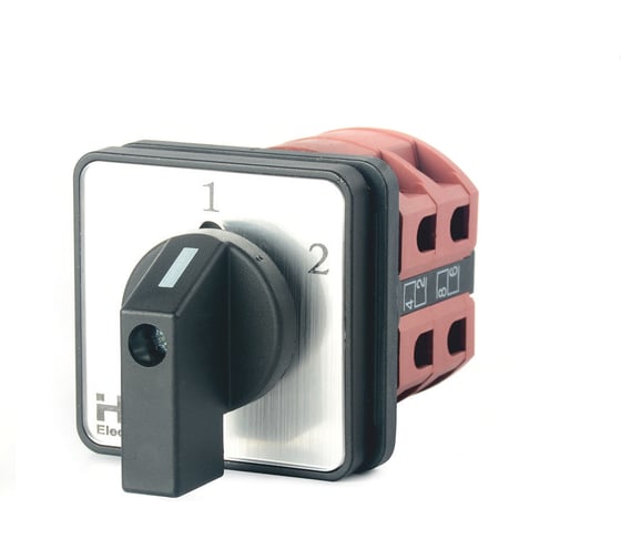 Переключатель кулачковый HLT ПК-1-52 25А 2P 1-2 IP65 085-21-124