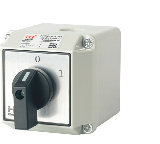 Переключатель кулачковый HLT ПК-3-13 16А 3P ВКЛ-ВЫКЛ IP54 085-21-058