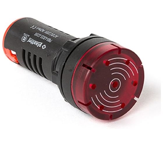 Сигнализатор светозвуковой PLASTIM AC/DC 230 В, красный PB0-LB22-220R