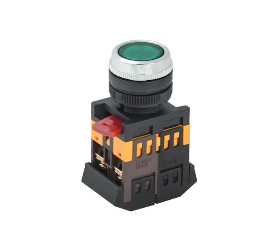 Кнопка GENERICA ABLFS-22 зеленый d22мм неон/240В NO+NC BBT30-ABLFS-K06