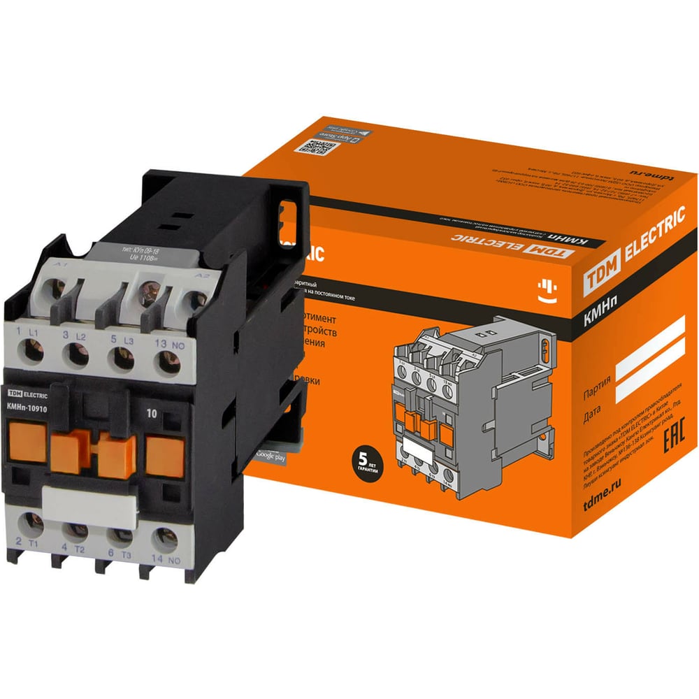 Контактор TDM КМНп-10910 9А 110В/АС3 1НО SQ0755-0002 - выгодная цена ...