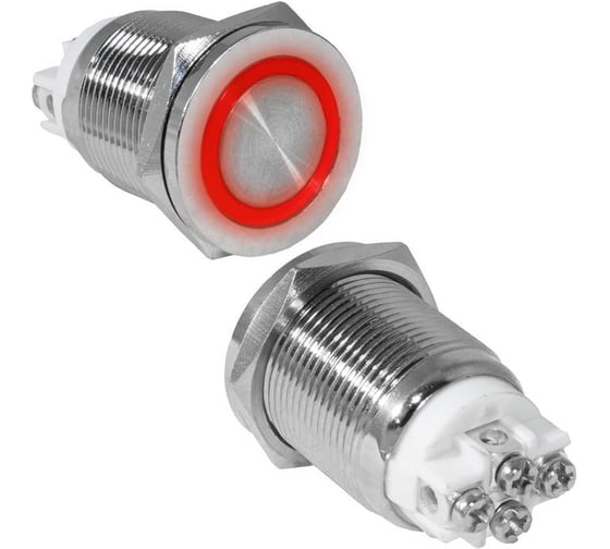 Кнопка антивандальная RUICHI GQ19PF-10ZE/R/N off-on 117179 117179