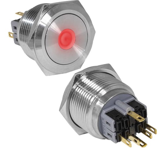 Кнопка антивандальная RUICHI GQ28-11D/R/N on-(off)+off-(on) 117160 117160