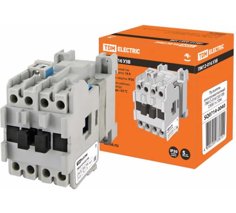Электромагнитный пускатель TDM ELECTRIC ПМ12-016150 У3В 230В 1з SQ0714-0040