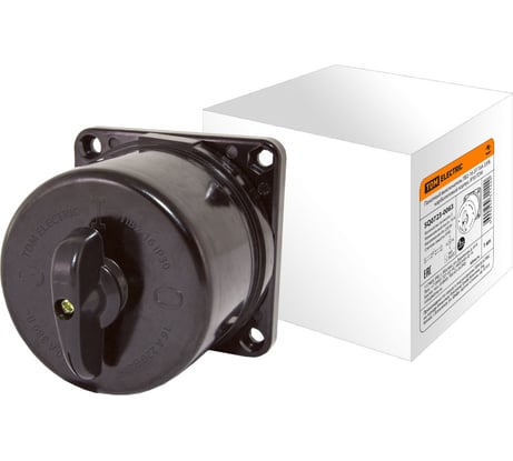 Пакетный выключатель TDM ПВ2-16 2П 16А 220В, карболитовый корпус, IP30 SQ0723-0063