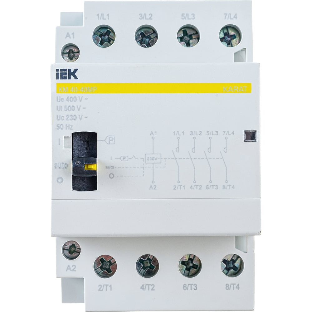 Контактор модульный КМ40-40МР AC с ручным управ. KARAT IEK MKK22-40-40