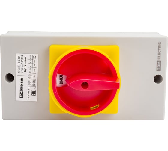 Кулачковый переключатель TDM ELECTRIC КПУ38У-10 /2098 откл-вкл 3Р IP54 SQ0715-0209