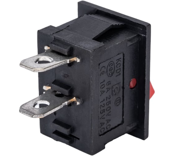 Клавиша Nord-Yada 250V 6А Mini красная (2конт.) ON-OFF (2шт в упаковке) 905469