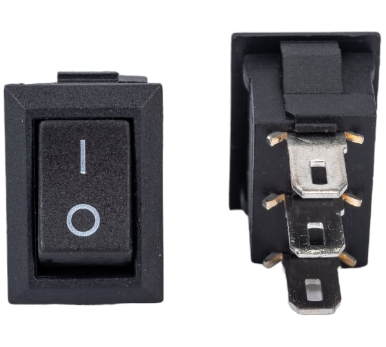 Клавиша Nord-Yada 250V 3А Micro черная (3конт.) ON-OFF (2шт в упаковке) 905467