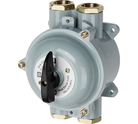 Пакетный переключатель TDM ELECTRIC ПП 2-40/Н2 2П 40А 220В, силуминовый корпус, IP56 SQ0723-0075