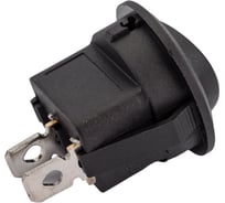 Круглая клавиша Nord-Yada 250V 6А черная (2контакта) ON-OFF (2шт в упаковке) 905484